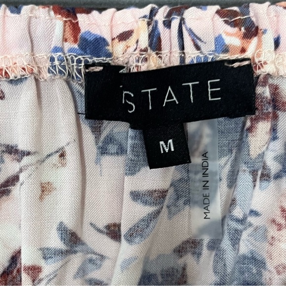 1 State Cropped Sleeveless Tube Top-Pink Floral-Tiered-Summer-Cottagecore-Casual - Picture 4 of 10